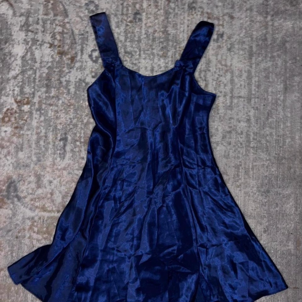 Vintage navy blue slip dress
